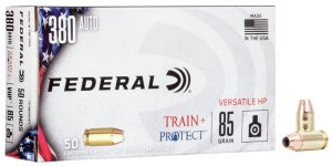 Náboj kulový Federal, TRAIN+PROTECT, .380 Auto, 85GR (5,5g), VHP