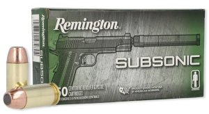 Náboj kulový Remington, Subsonic, .45 ACP, 230GR (14,9g), FNEB