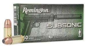 Náboj kulový Remington, Subsonic, 9mm Luger, 147GR (9,5g), FNEB