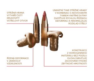 Náboj kulový Sellier&Bellot, eXergy Cutting Edge, .308 Win., 165GR (10,7g), CE