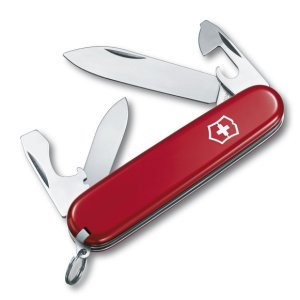 Kapesní nůž Victorinox, Recruit, barva: červená, velikost 84mm, baleno v blistru