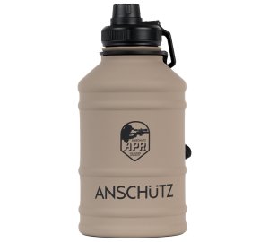 Láhev na pití Anschutz, objem 2,2l, z nerez oceli s logem APR, Flat Dark Earth