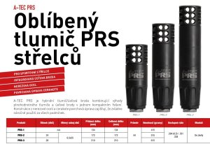 Tlumič A-TEC, PRS 2 modulový, hybridní s úsťovou brzdou, ráže do .338" (8,5mm) , 3/4"-24